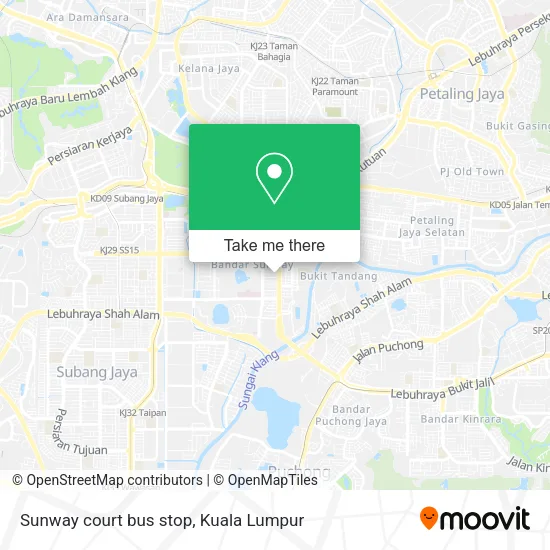 Sunway court bus stop map