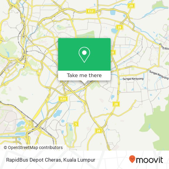 RapidBus Depot Cheras map