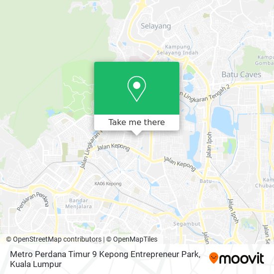 Peta Metro Perdana Timur 9 Kepong Entrepreneur Park
