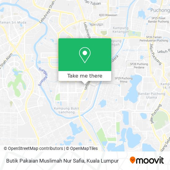 Butik Pakaian Muslimah Nur Safia map