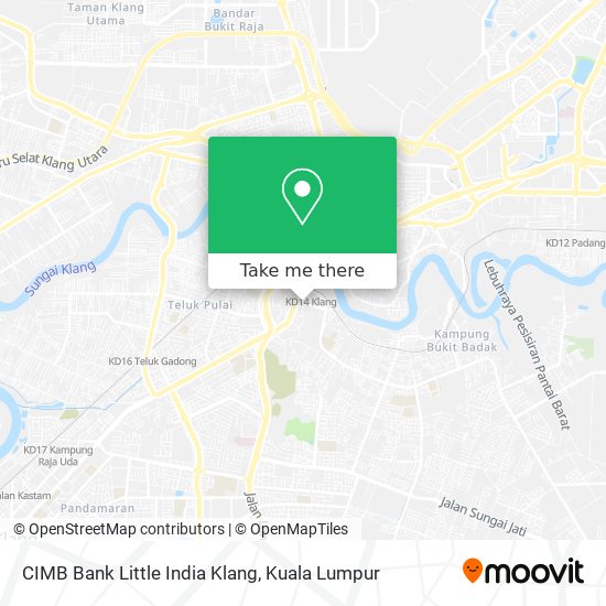 Peta CIMB Bank Little India Klang