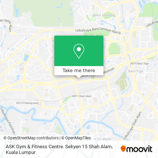 ASK Gym & Fitness Centre. Sekyen 15 Shah Alam map