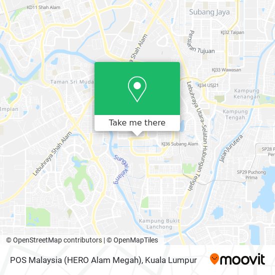 POS Malaysia (HERO Alam Megah) map