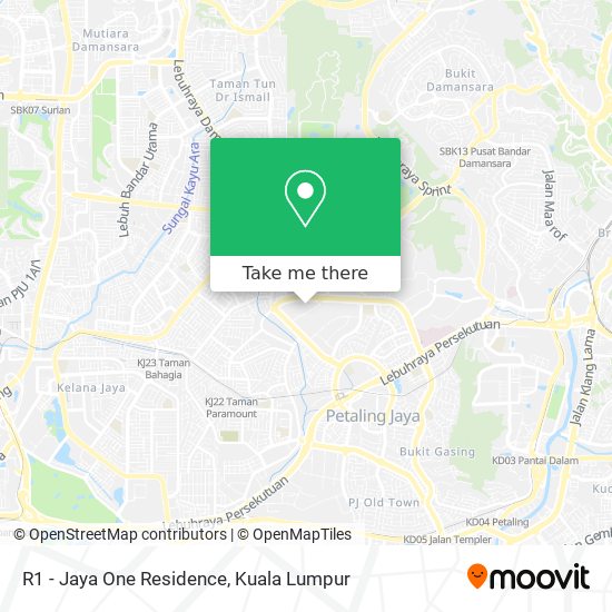 R1 - Jaya One Residence map