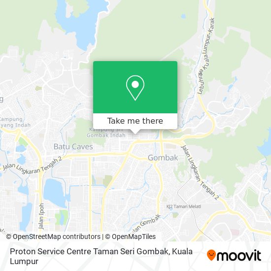 Peta Proton Service Centre Taman Seri Gombak