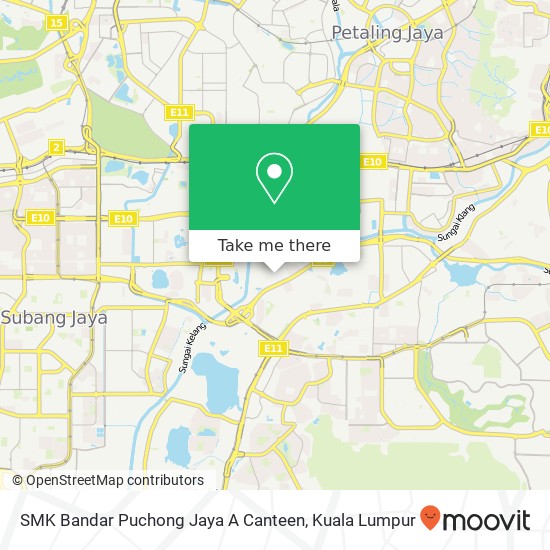 SMK Bandar Puchong Jaya A Canteen map