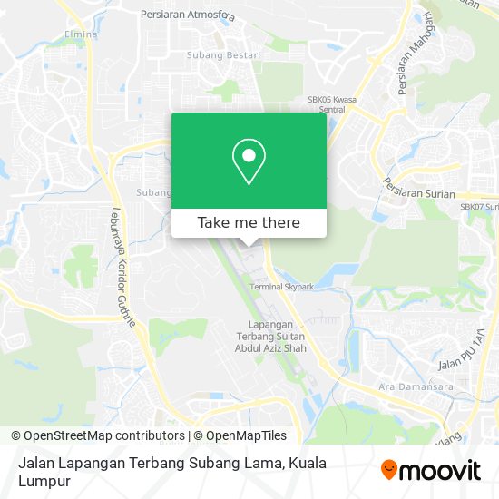 Peta Jalan Lapangan Terbang Subang Lama