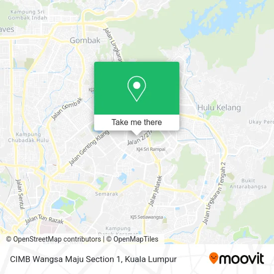 CIMB Wangsa Maju Section 1 map