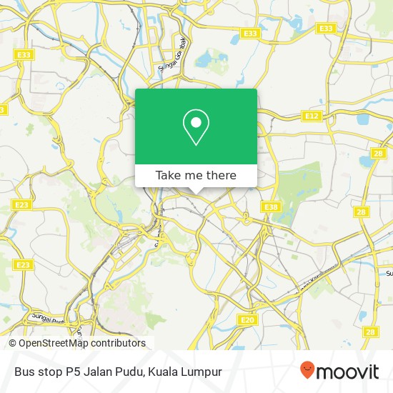 Peta Bus stop P5 Jalan Pudu