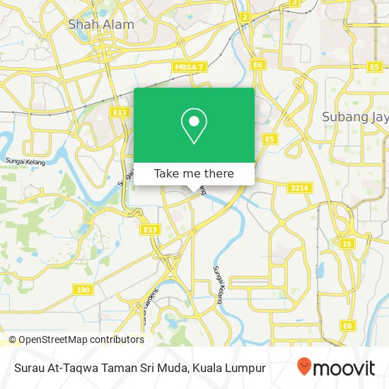 Surau At-Taqwa Taman Sri Muda map