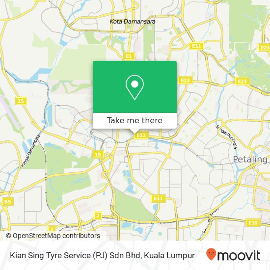 Kian Sing Tyre Service (PJ) Sdn Bhd map