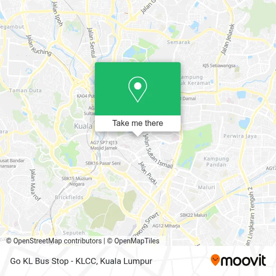 Go KL Bus Stop - KLCC map