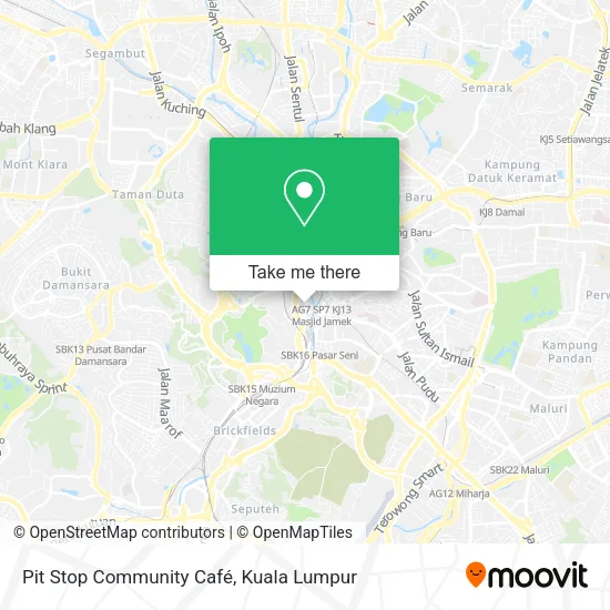 Pit Stop Community Café map