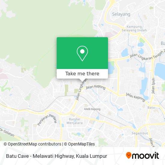 Batu Cave - Melawati Highway map