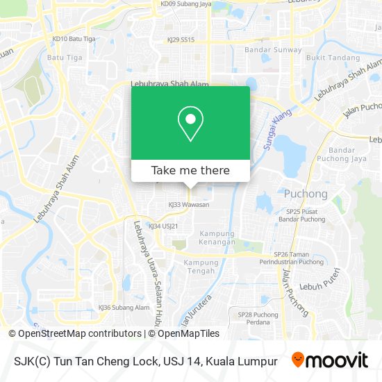 SJK(C) Tun Tan Cheng Lock, USJ 14 map