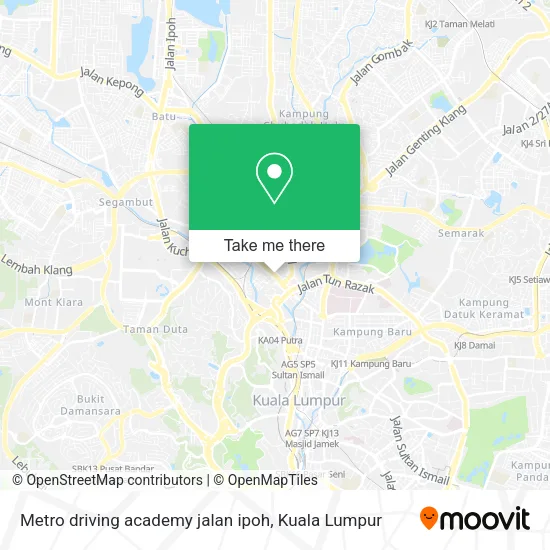 Metro driving academy jalan ipoh map