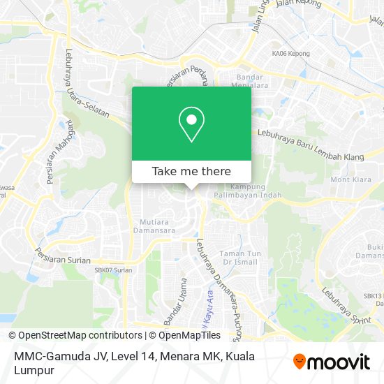 Peta MMC-Gamuda JV, Level 14, Menara MK