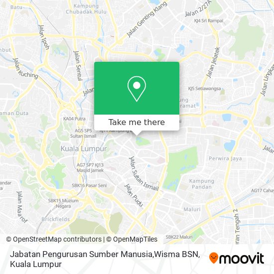 Jabatan Pengurusan Sumber Manusia,Wisma BSN map