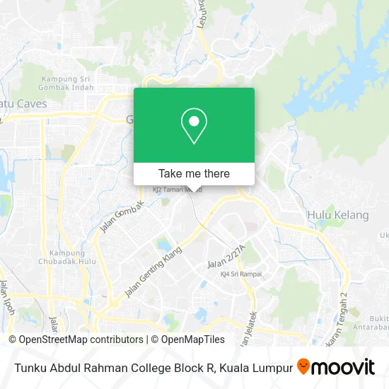 Tunku Abdul Rahman College Block R map