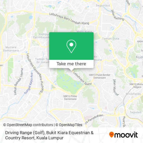 Peta Driving Range (Golf), Bukit Kiara Equestrian & Country Resort