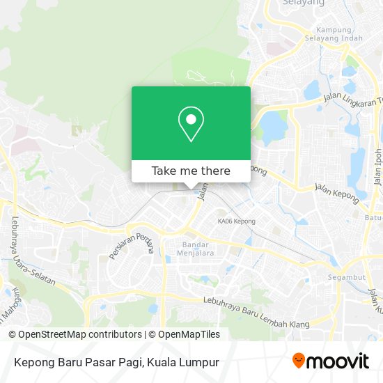 Kepong Baru Pasar Pagi map