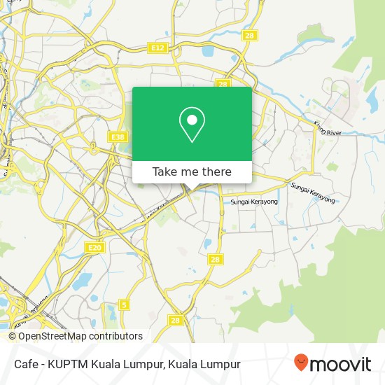 Cafe - KUPTM Kuala Lumpur map