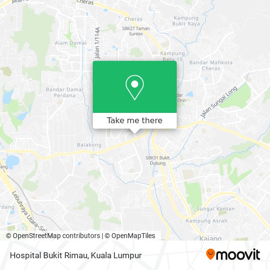 Hospital Bukit Rimau map