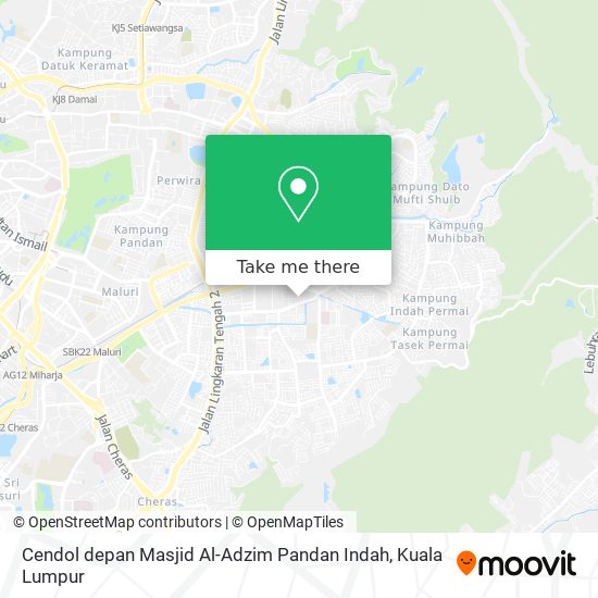 Cendol depan Masjid Al-Adzim Pandan Indah map