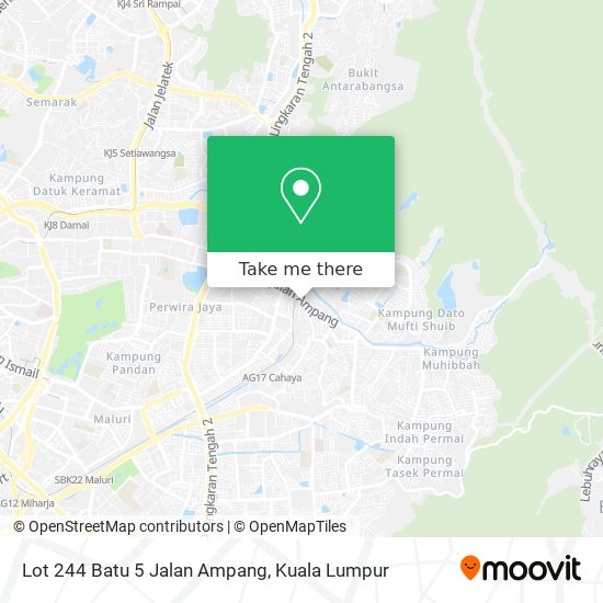 Peta Lot 244 Batu 5 Jalan Ampang