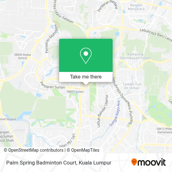 Palm Spring Badminton Court map
