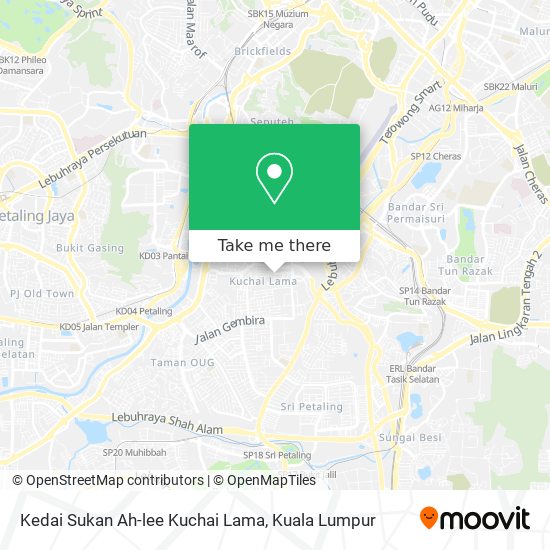 Peta Kedai Sukan Ah-lee Kuchai Lama