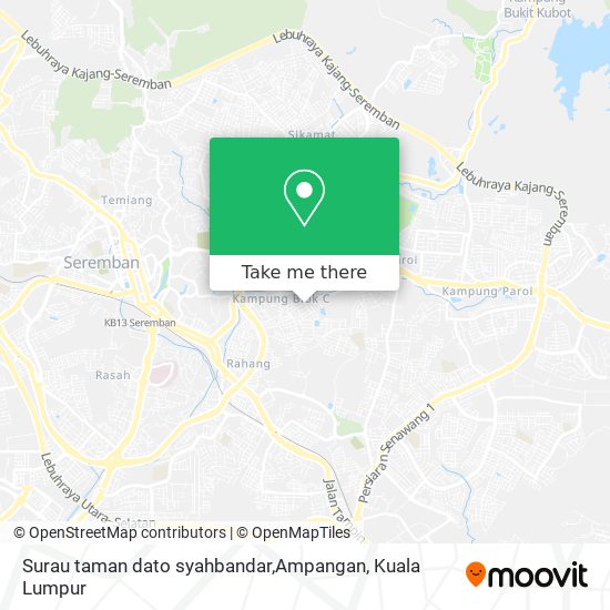 Peta Surau taman dato syahbandar,Ampangan