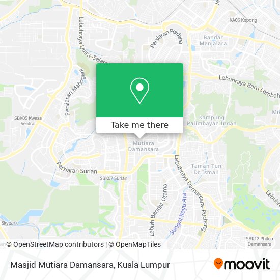 Peta Masjid Mutiara Damansara