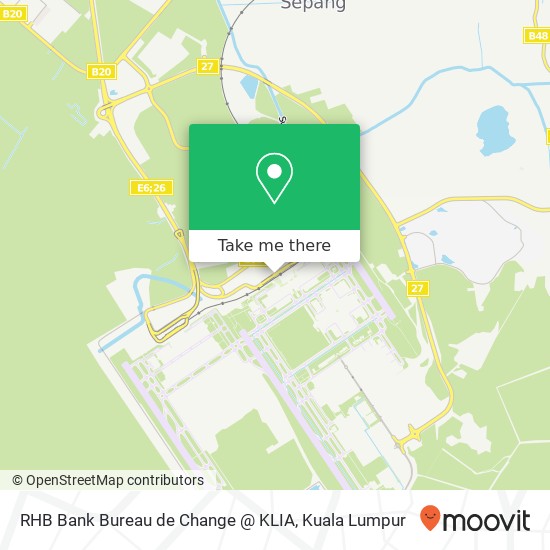 RHB Bank Bureau de Change @ KLIA map