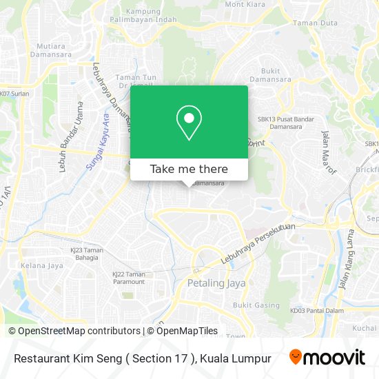 Restaurant Kim Seng ( Section 17 ) map