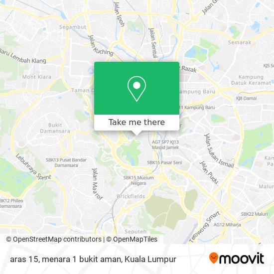 Peta aras 15, menara 1 bukit aman