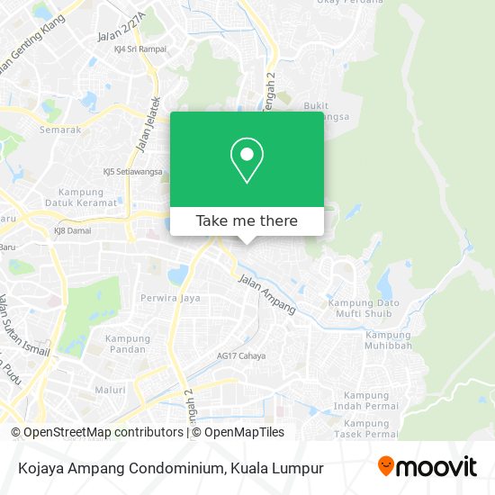 Peta Kojaya Ampang Condominium