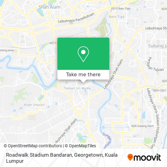 Roadwalk Stadium Bandaran, Georgetown map