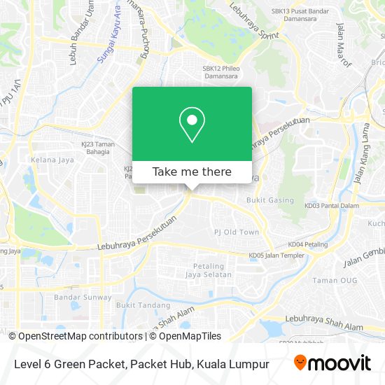 Level 6 Green Packet, Packet Hub map