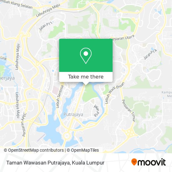 Peta Taman Wawasan Putrajaya