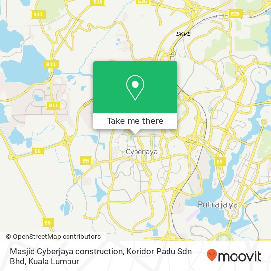 Masjid Cyberjaya construction, Koridor Padu Sdn Bhd map