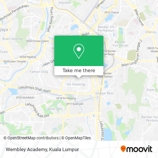 Wembley Academy map