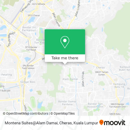 Montena Suites@Alam Damai, Cheras map