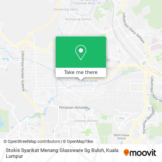 Stokis Syarikat Menang Glassware Sg Buloh map