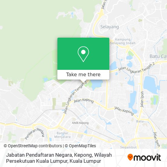 Peta Jabatan Pendaftaran Negara, Kepong, Wilayah Persekutuan Kuala Lumpur