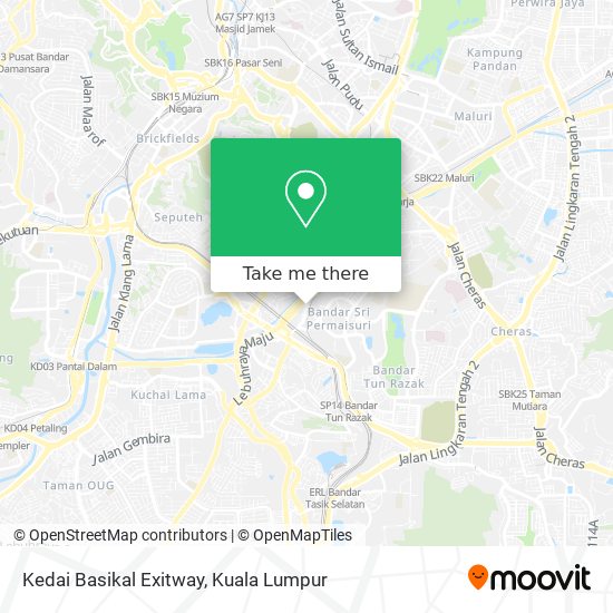 Kedai Basikal Exitway map