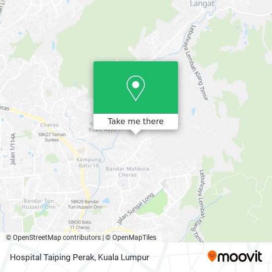 Hospital Taiping Perak map