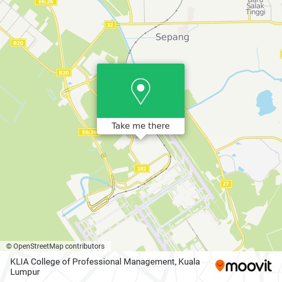 KLIA College of Professional Management map