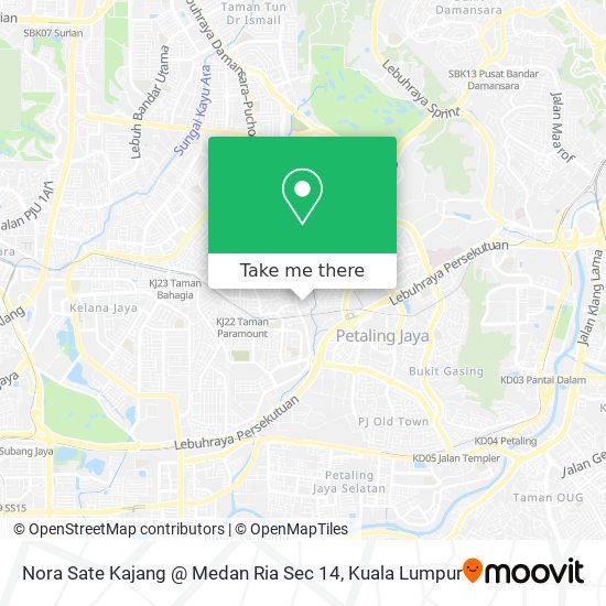 Peta Nora Sate Kajang @ Medan Ria Sec 14