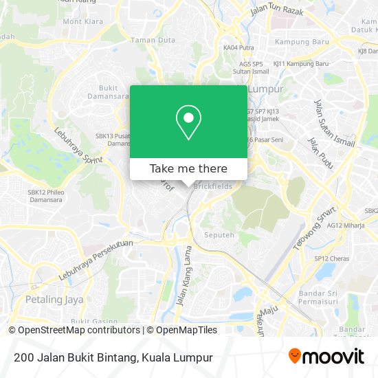 Peta 200 Jalan Bukit Bintang